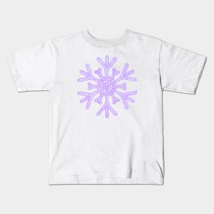 Snowflake (purple) Kids T-Shirt